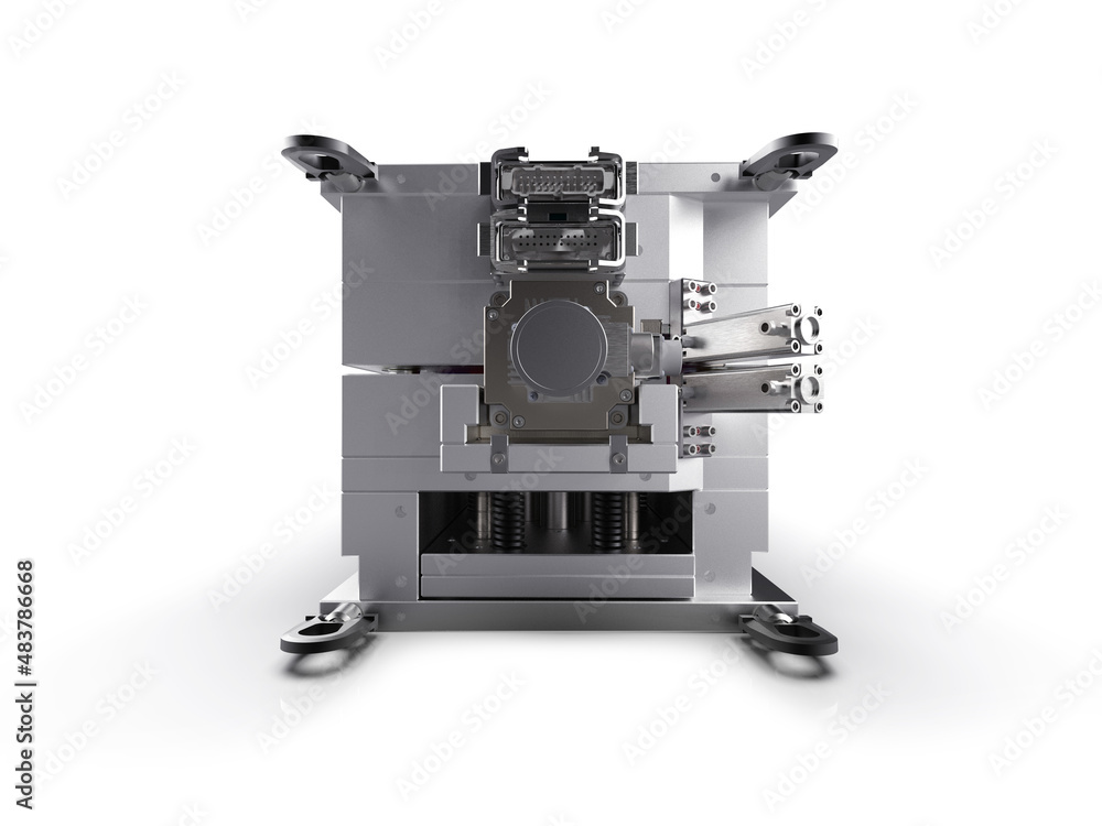 3D injection mold, plastic, resin, mold. Cups, boxes, toolboxes. The production process for Plastic injection mold. Injection molding machine used for the forming of plastic parts using polymers. 3D injection mold, plastic, resin, mold. Cups, boxes, toolboxes. The production process for Plastic injection mold. Injection molding machine used for the forming of plastic parts using polymers.
