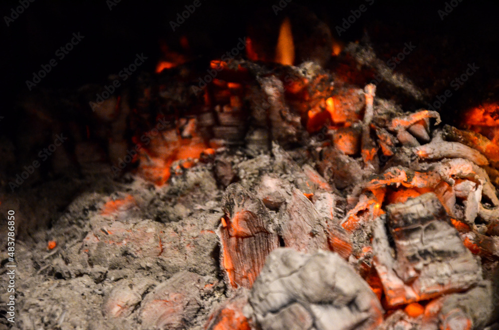 Glowing hot flame close up of a Fire Glowing hot flame close up of a Fire