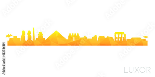 Luxor City, Luxor Governorate, Egypt Low Poly Skyline Clip Art City Design. Geometric Polygon Graphic Horizon Icon. Vector Illustration Symbol.