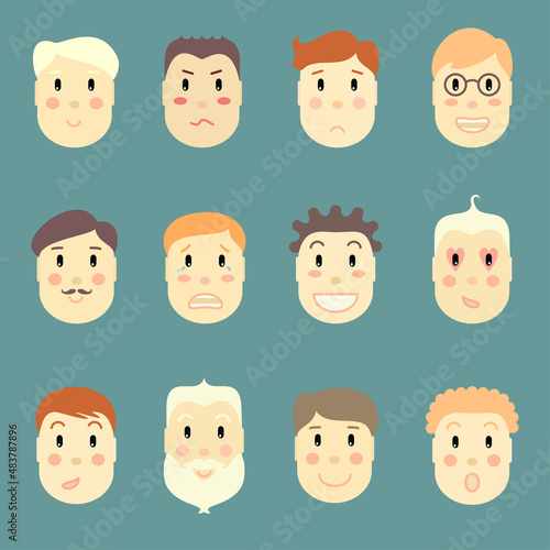 set of cartoon faces