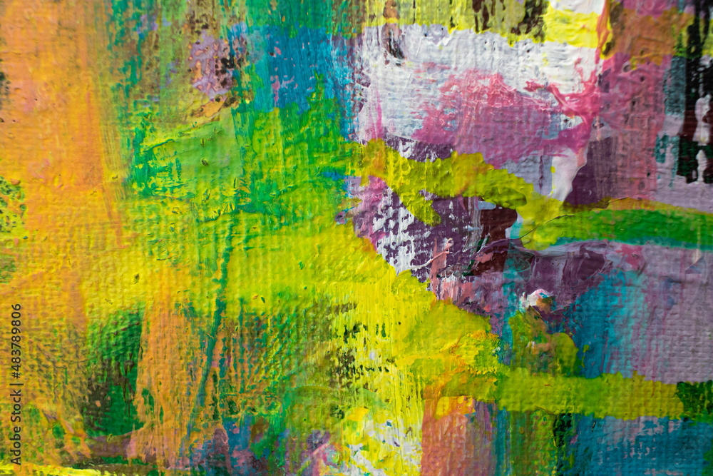 Fototapeta premium Abstract painting. Background design of acrylic painting , rich texture. Modern art oil painting. Hand drawn brush stroke. Abstract contemporary art for background.