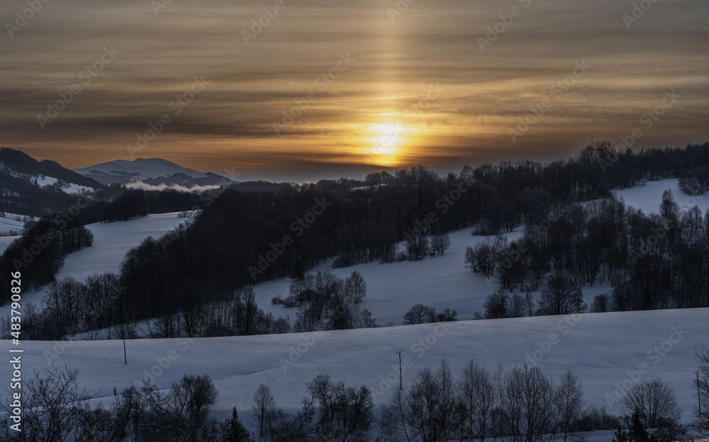 Fototapeta premium Bieszczady, Polska , połonina , góry, Karpaty