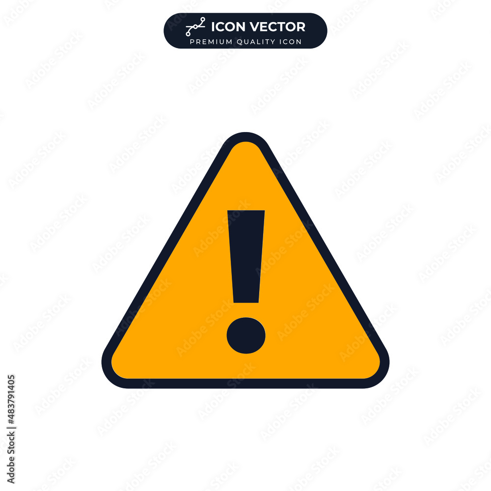 Attention sign with exclamation mark icon symbol template for graphic and web design collection logo vector illustration