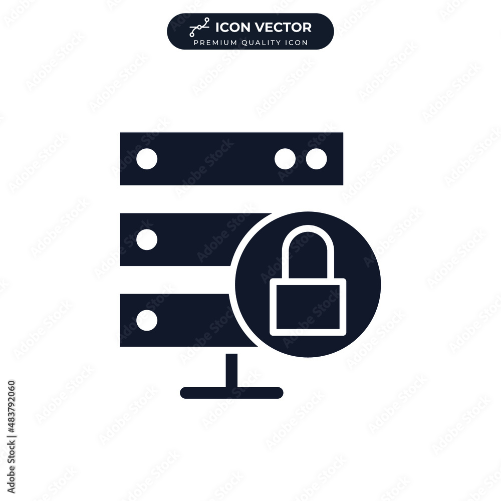 Database security icon symbol template for graphic and web design collection logo vector illustration Database security icon symbol template for graphic and web design collection logo vector illustration