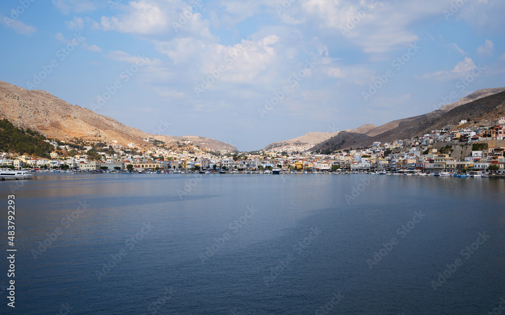 viev of Pothia - city on Kalymnos island (Dodecanese islands, Greece)