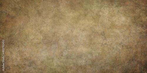 Old paper background illustration with soft blurred watercolor texture. Hand drawn vintage blank for design. Grunge aged dirty template.
