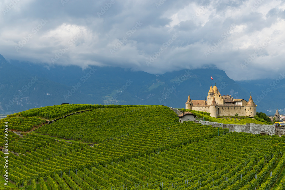 Castle Chateau d'Aigle in canton Vaud, Switzerland