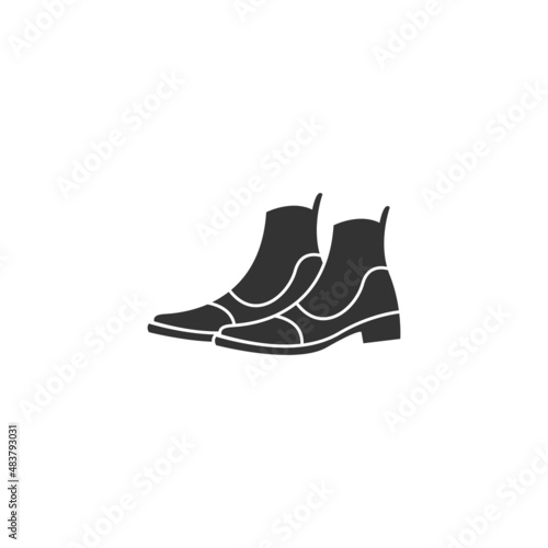 Men's shoes logo icon design illustration