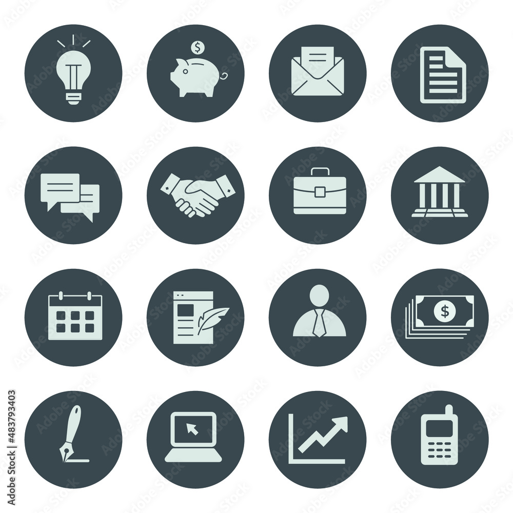 economy icons set . economy  pack symbol vector elements for infographic web