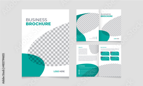 Corporate business brochure with company profile template, modern, minimal, abstract and multipurpose