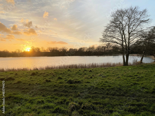 A Sunset over Hanmer Mere
