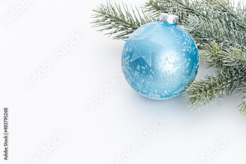 Christmas decoration on white background.