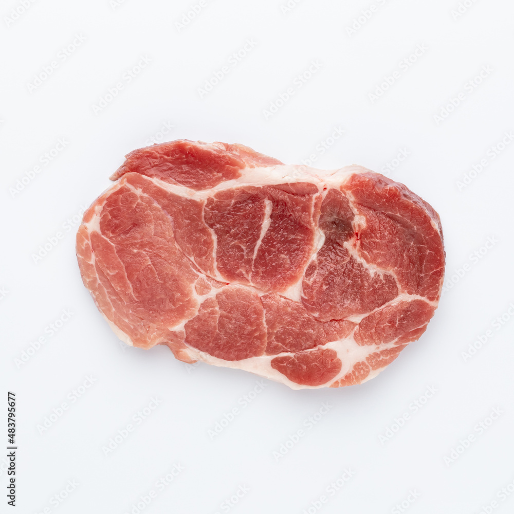 Piece of pork meat isolated on white background. Piece of pork meat isolated on white background.