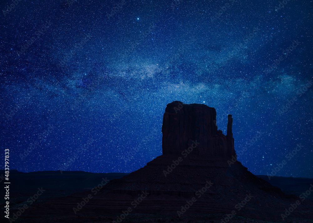 Milkyway Over West Mitten Monument Valley
