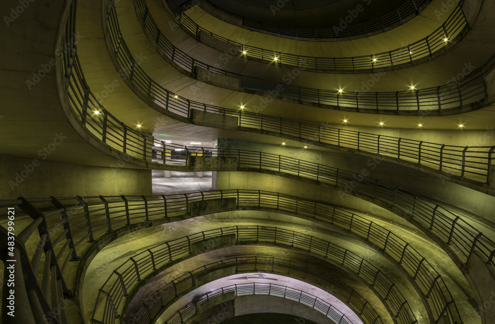 Obraz premium interior of a modern parking garage