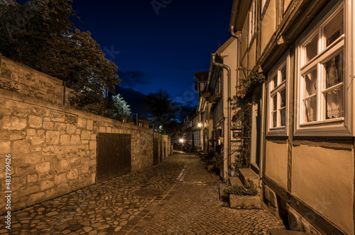Evening in the medieval town of Quedlinburg.