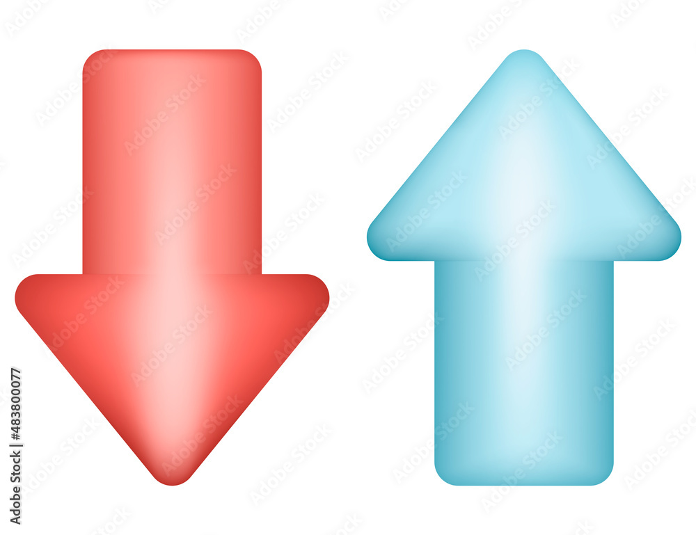 Pointer arrows icon 3d. Arrow button. Vector illustration. Pointer arrows icon 3d. Arrow button. Vector illustration.