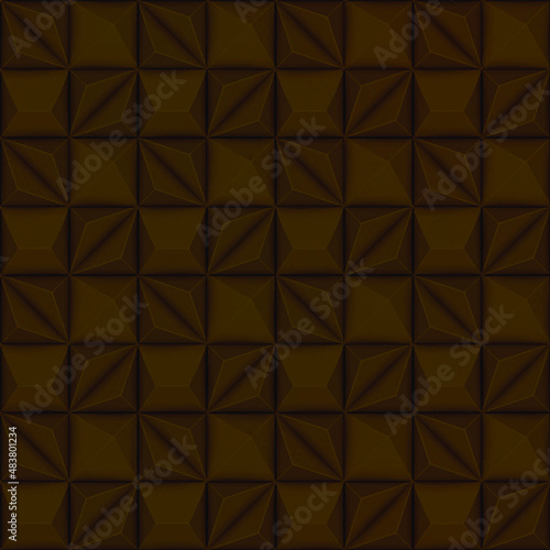 Brown square tile floor marble