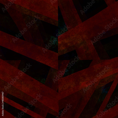 Red and black stripe geometric pattern