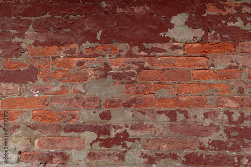 Red high resolution brick texture background