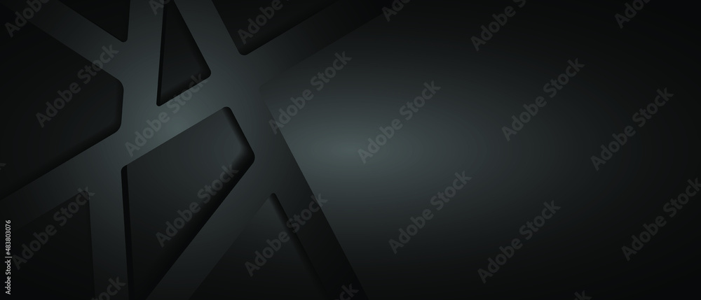 Abstract black diagonal stripes on dark gradient background. Modern ...