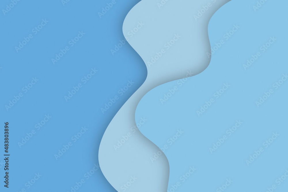 Banner with abstract background with blue tones paper cutout waves Banner with abstract background with blue tones paper cutout waves