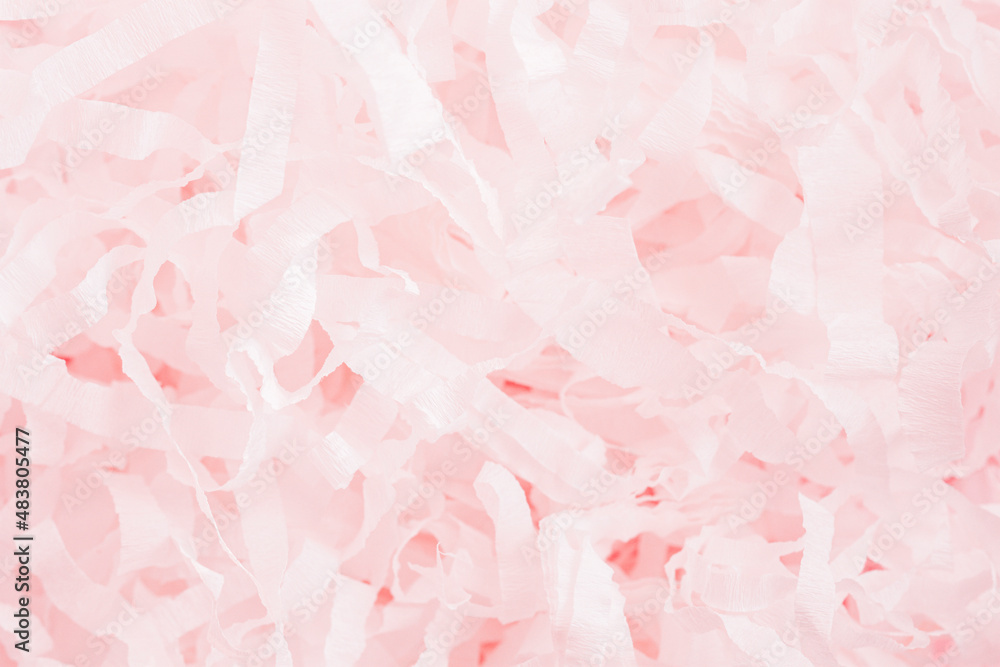 Paper shavings crumpled for gift. Decorative background, Valentine day