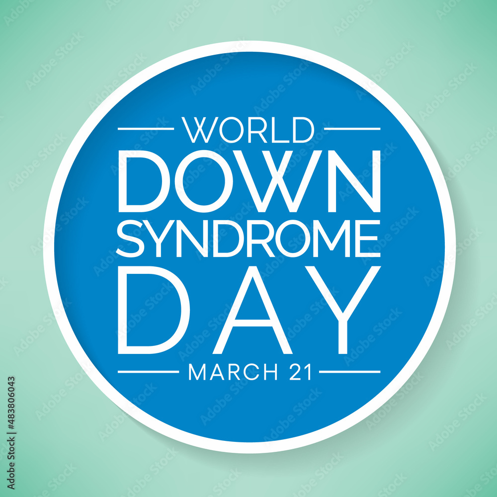 World Down Syndrome day is observed every year on March 21, it is a condition in which a person has an extra chromosome, they are small packages of genes in the body. vector illustration