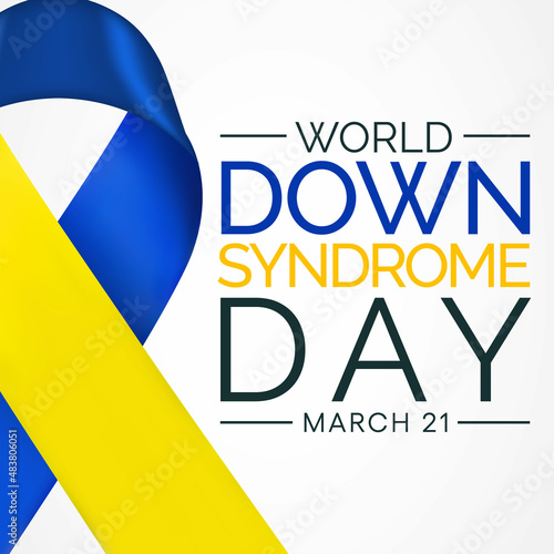 World Down Syndrome day is observed every year on March 21, it is a condition in which a person has an extra chromosome, they are small packages of genes in the body. vector illustration