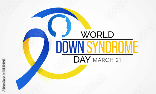 World Down Syndrome day is observed every year on March 21, it is a condition in which a person has an extra chromosome, they are small packages of genes in the body. vector illustration
