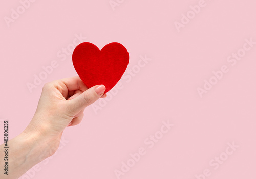 Heart in hands. Symbol of love and valentine's day.