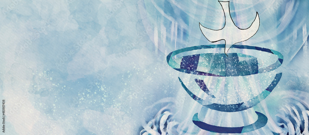 © pronoia - Baptism concept. Christian banner.