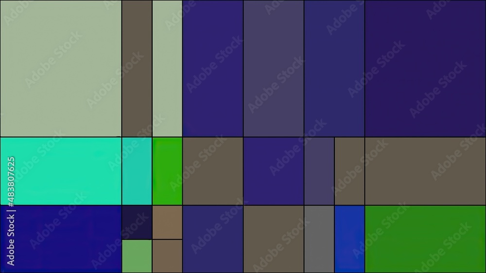 Colorful rectangles mondrian style art illustration