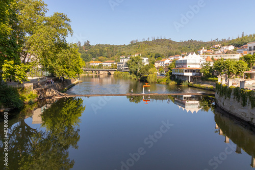 panorama of the hot springs of sao pedro do sul, portugal