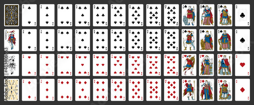 Set playing cards of the empire - edition number 1 - Poker playing cards, full deck.