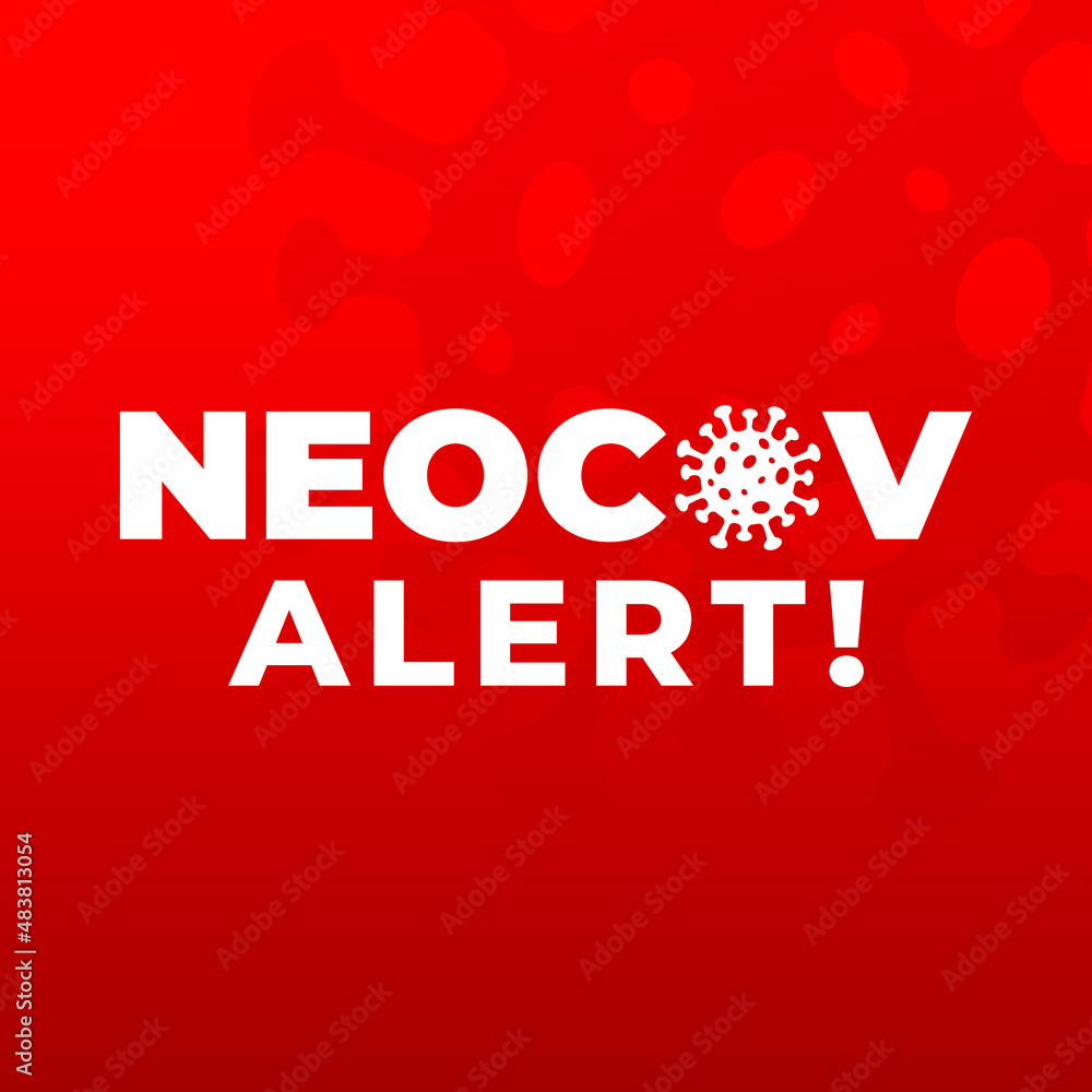 Neocov a new coronavirus strain found, covid 19 new variant modern creative banner, sign, design concept, social media post, template with virus icon Neocov a new coronavirus strain found, covid 19 new variant modern creative banner, sign, design concept, social media post, template with virus icon