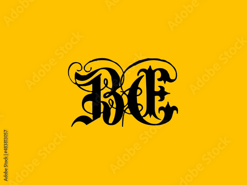 Calligraphy BE Logo Icon, Creative BE Logo design for all kind of use