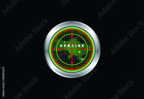 Ukraine map and radar photo