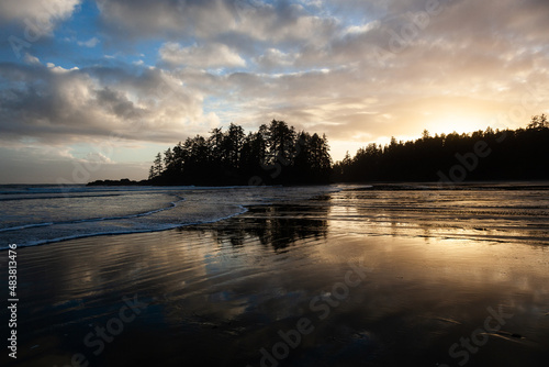 Schooner Cover sunset.  Pacific Rim National Park  Vancouver Island  B.C.  Canada.
