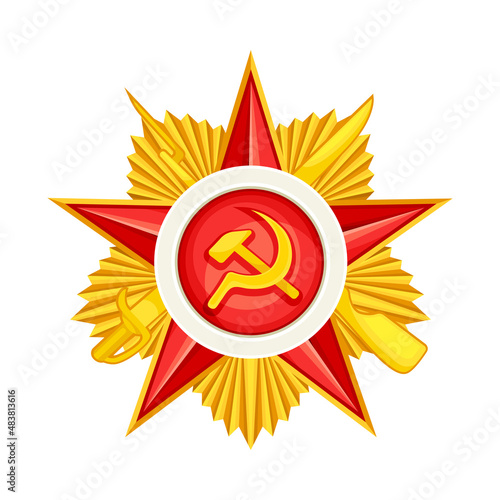Order of the Great Patriotic War. May 9 Russian holiday victory sign vector illustration