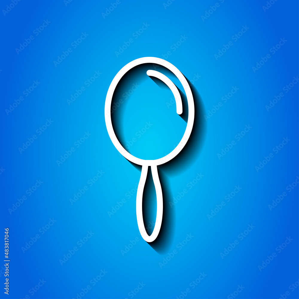 custom made wallpaper toronto digitalMirror simple icon. Flat desing. White icon with shadow on blue background.ai