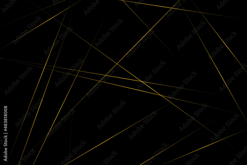 Fototapeta premium Abstract black with gold lines, triangles background modern design. Vector illustration EPS 10.