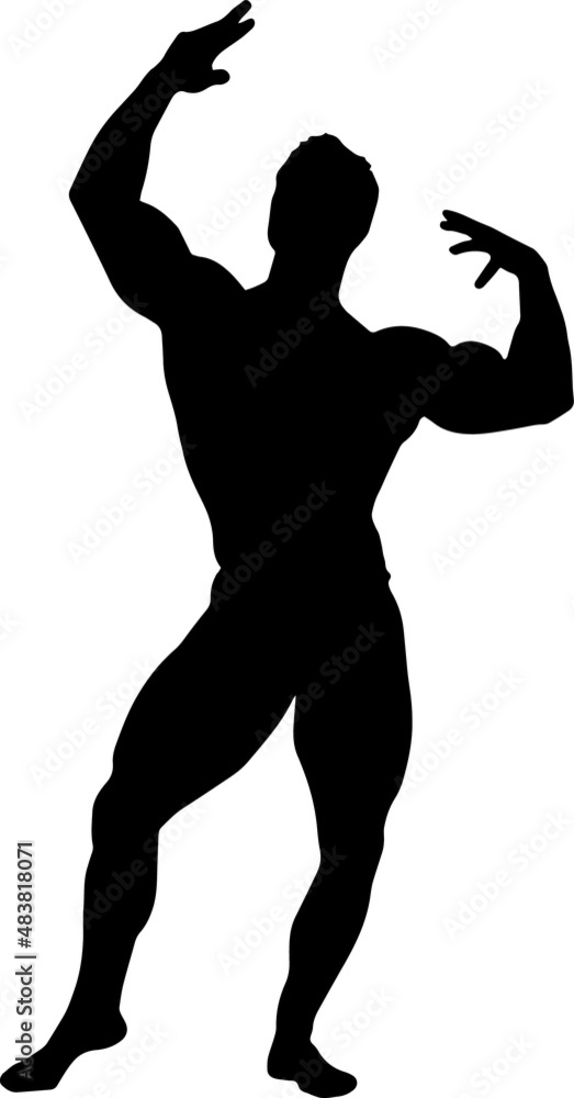 Bodybuilder EPS, Bodybuilder Silhouette, Bodybuilder Vector ...