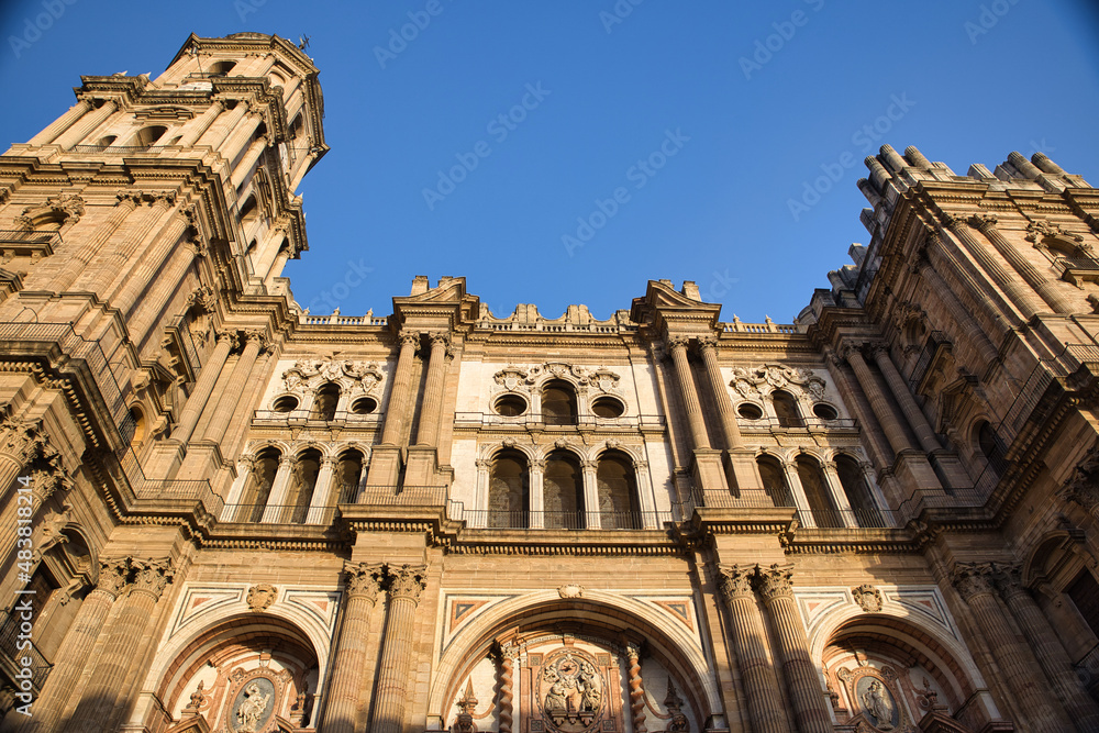 exterior of the cathedral of Malaga