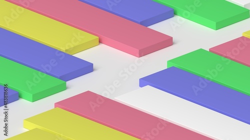 Wallpaper Mural background wallpaper backdrop colorful tiles 3d render Torontodigital.ca