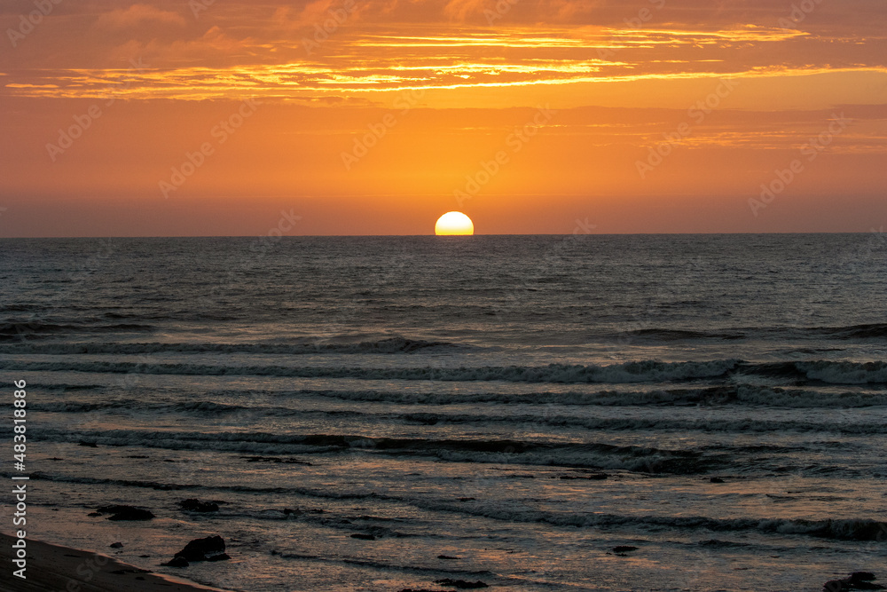 Sunset over Henties Bay, Namibia