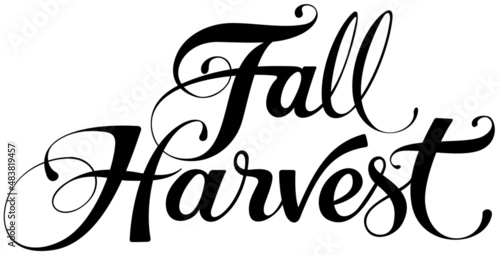 Fall Harvest - custom calligraphy text