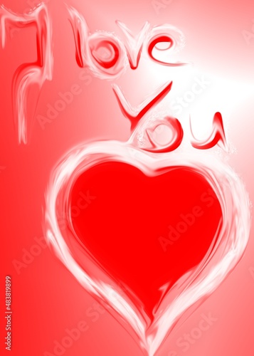 red heart on an abstract background