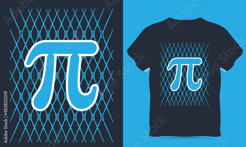 PI Day T-Shirt Design Vector, editable color, print-ready