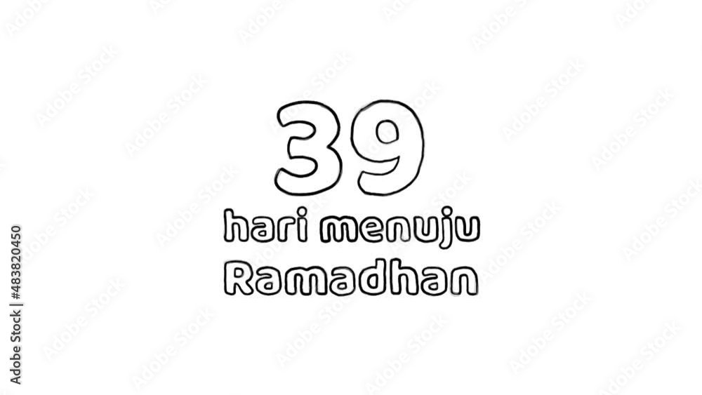 39 Days to Ramadan (39 Hari Menuju Ramadhan) Pencil Sketch Illustration Looping Video 39 Days to Ramadan (39 Hari Menuju Ramadhan) Pencil Sketch Illustration Looping Video